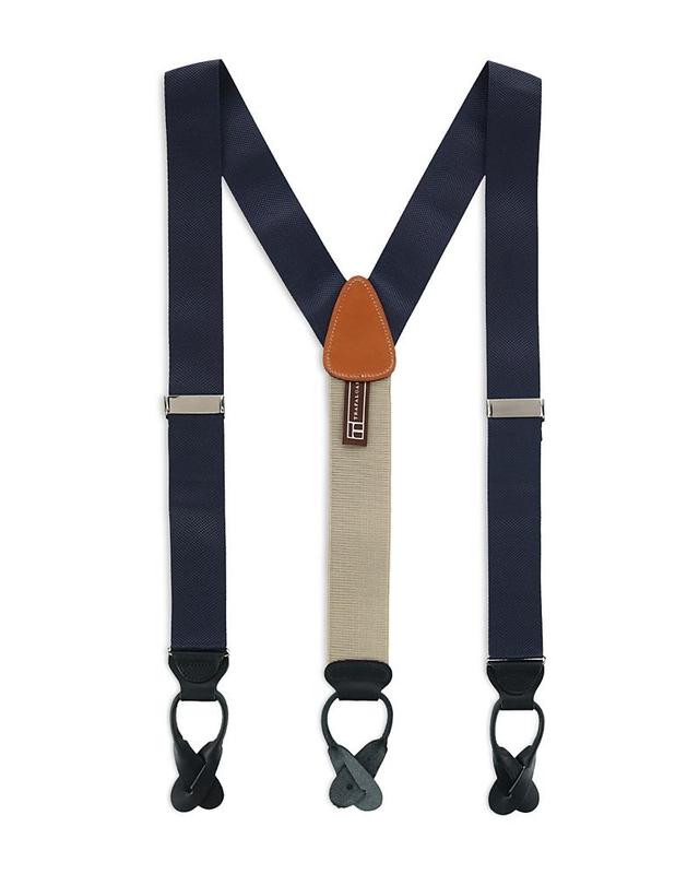 Trafalgar Mens Hudson Solid Button End Suspenders Product Image