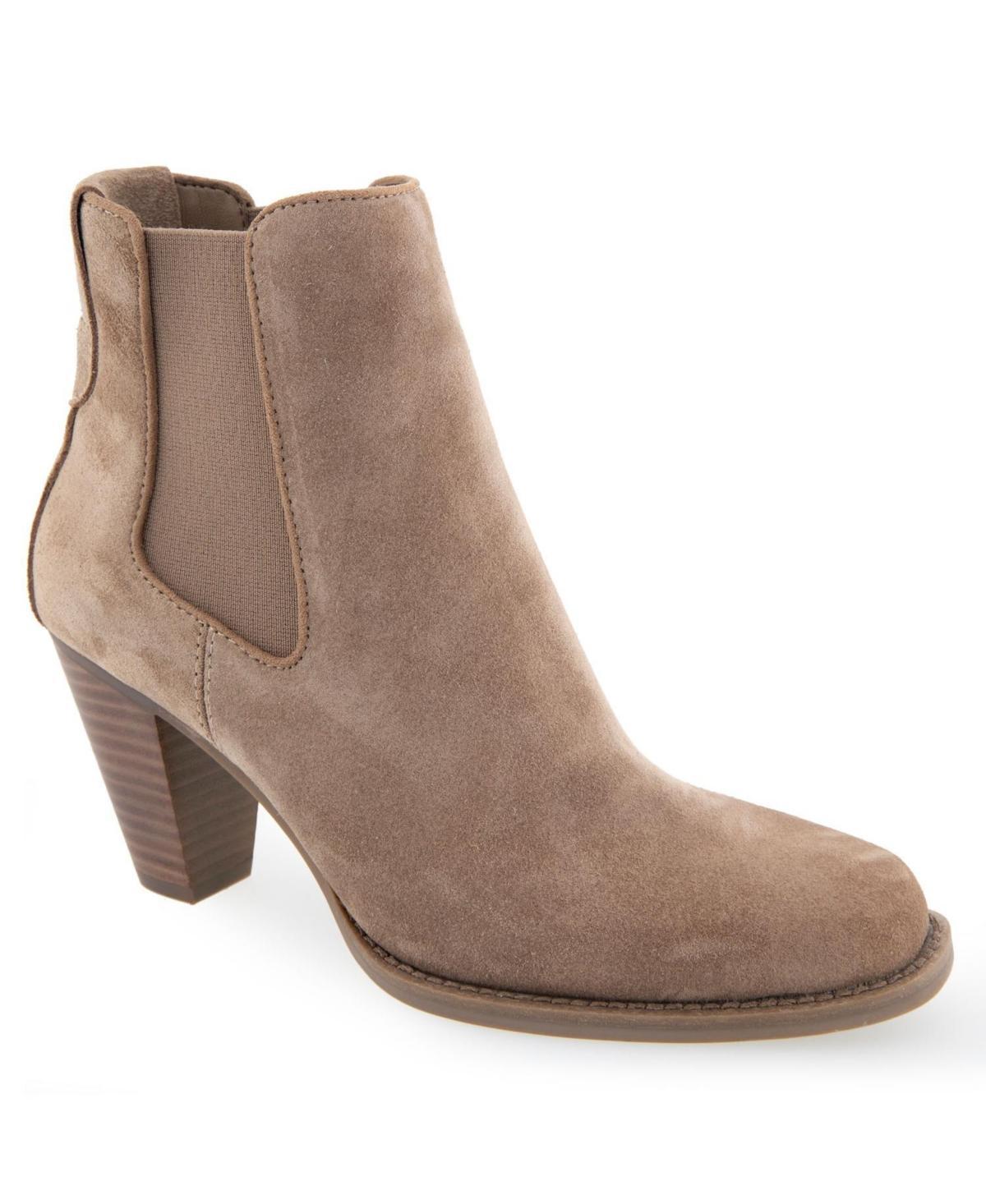 Aerosoles Lido Womens Ankle Boots Brown Leather Product Image