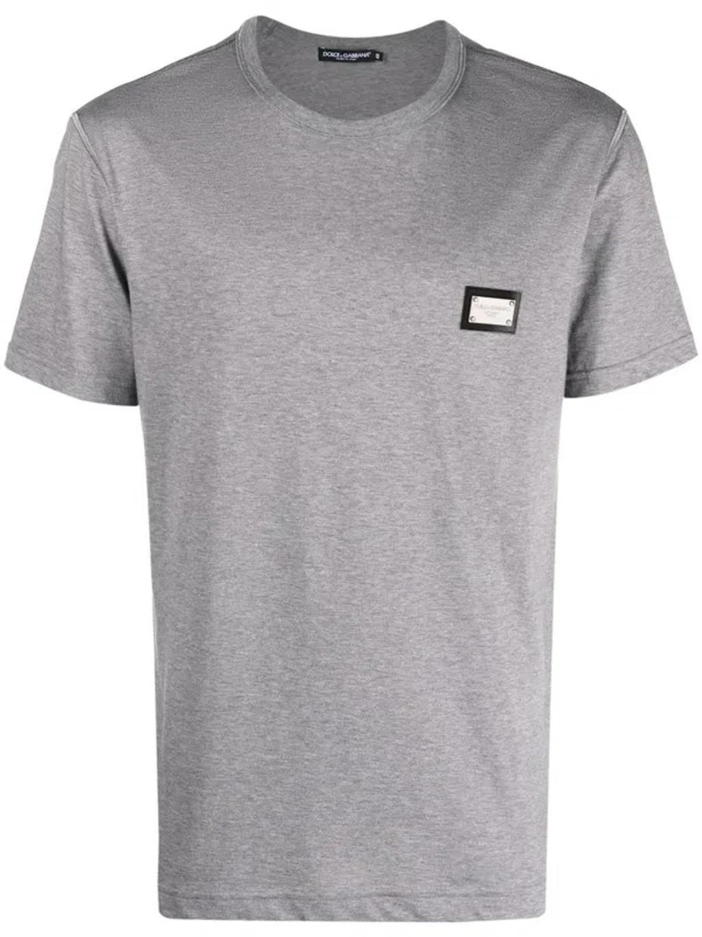 Dg Essentials Crew-neck T-shirt In Grau Product Image