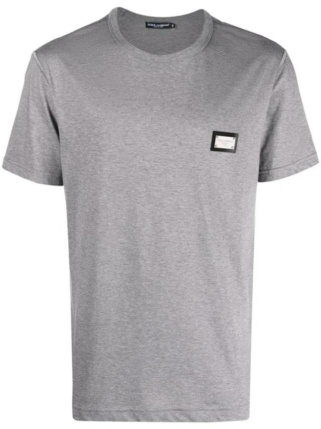 Dg Essentials Crew-neck T-shirt In Grau Product Image