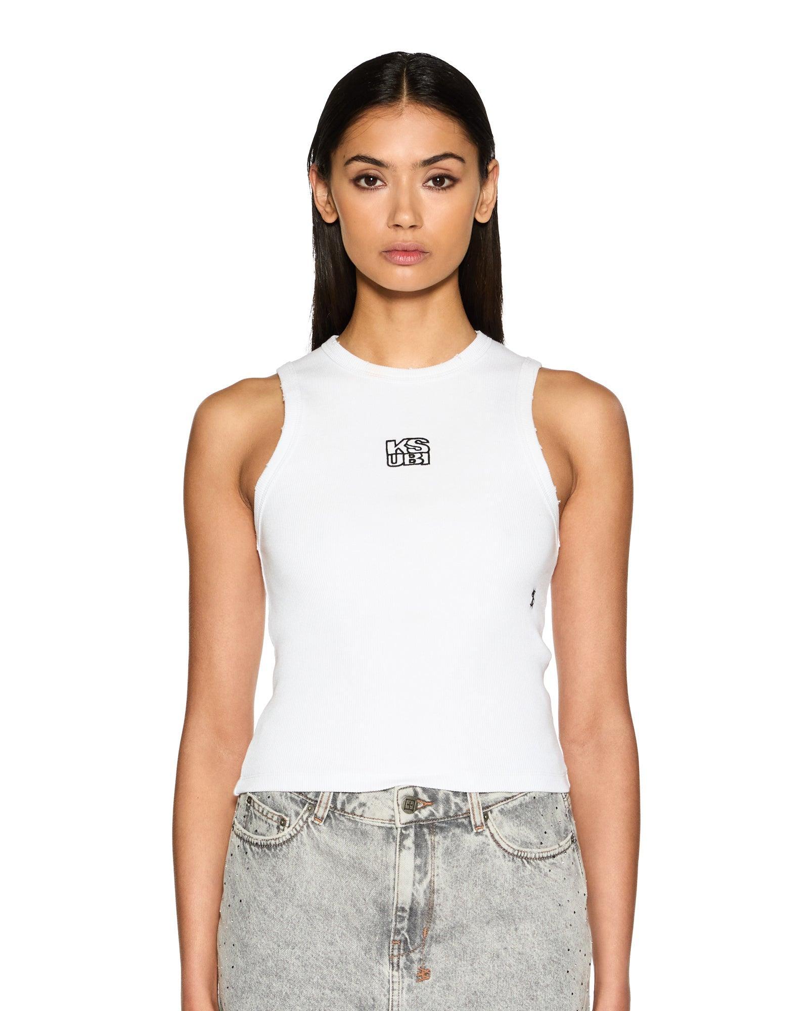 STACKED SYNDICATE TANK XTRA WHITE Female Product Image