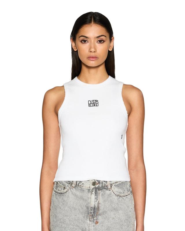 STACKED SYNDICATE TANK XTRA WHITE Female Product Image