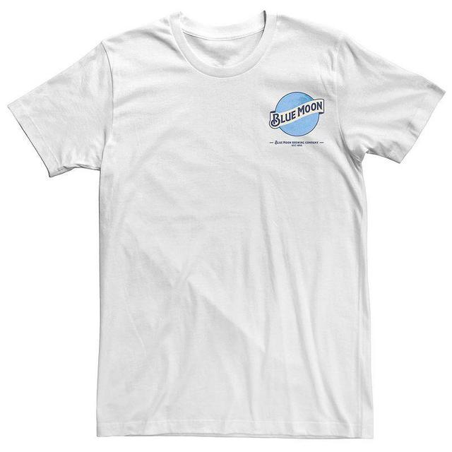 Big & Tall Miller Coors The Blue Moon Chest Logo Tee, Mens White Product Image