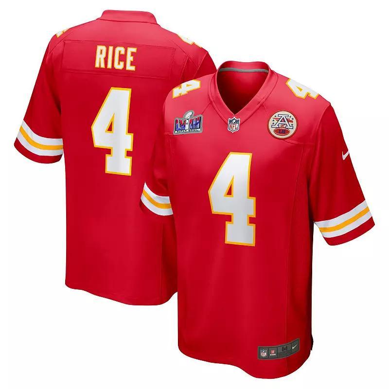 Mens Nike Rashee Rice Kansas City Chiefs Super Bowl LVIII Game Jersey Product Image