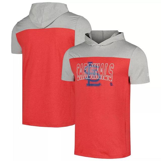 Mens New Era St. Louis Cardinals Active Brushed Hoodie T-Shirt Product Image