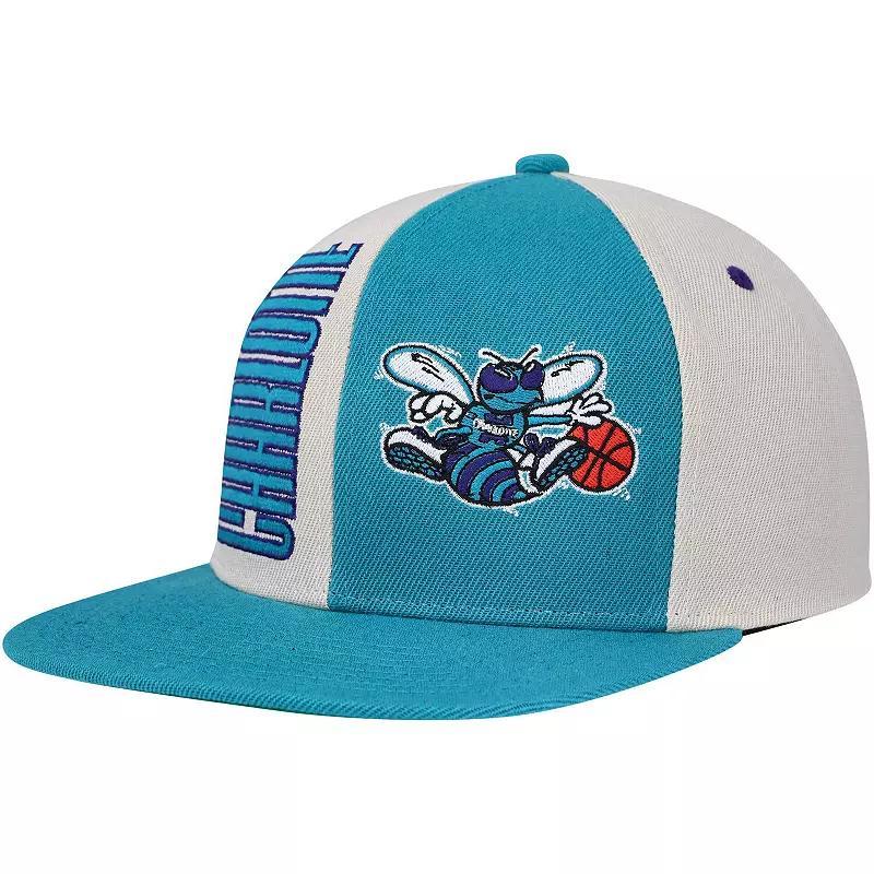 Mens Mitchell & Ness Cream Charlotte Hornets Hardwood Classics Pop Snapback Hat Product Image