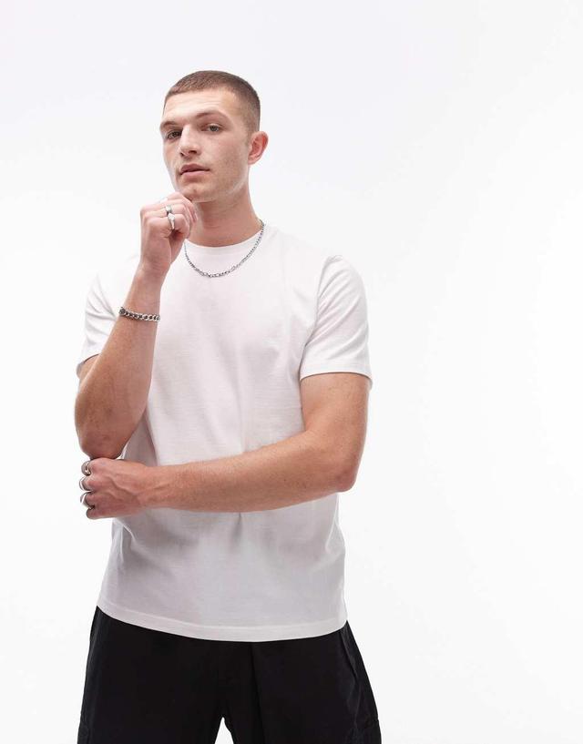 Topman 7-pack classic T-shirts in white, black, charcoal and navy Product Image