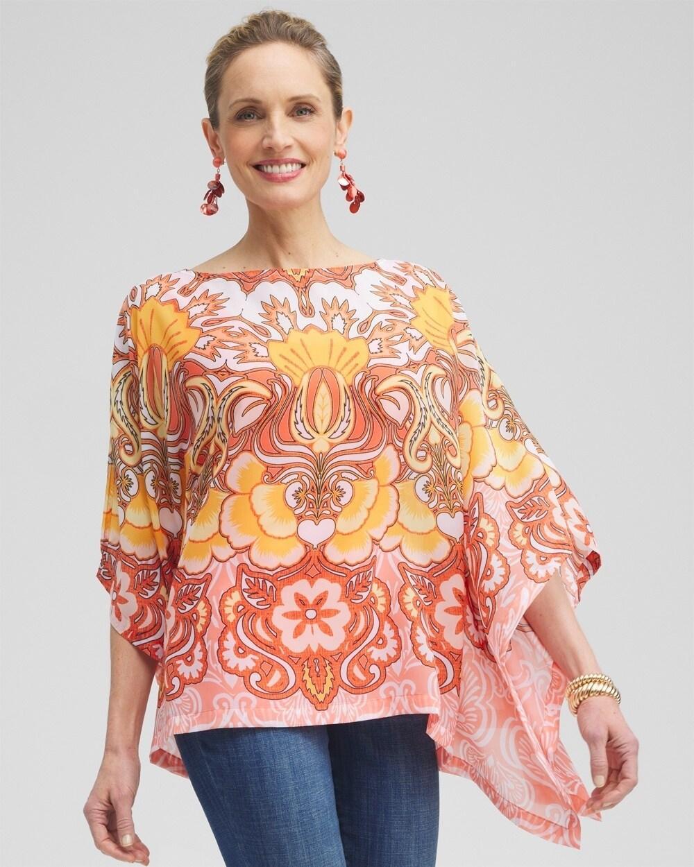 Chiffon Paisley Poncho Product Image