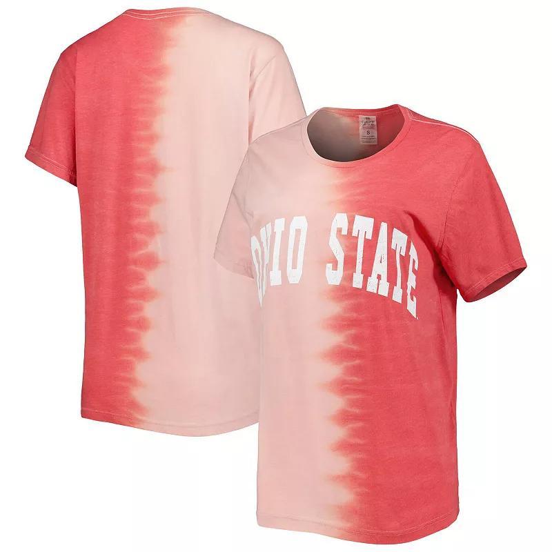 Womens Gameday Couture Scarlet Ohio State Buckeyes Find Your Groove Split-Dye T-Shirt Product Image