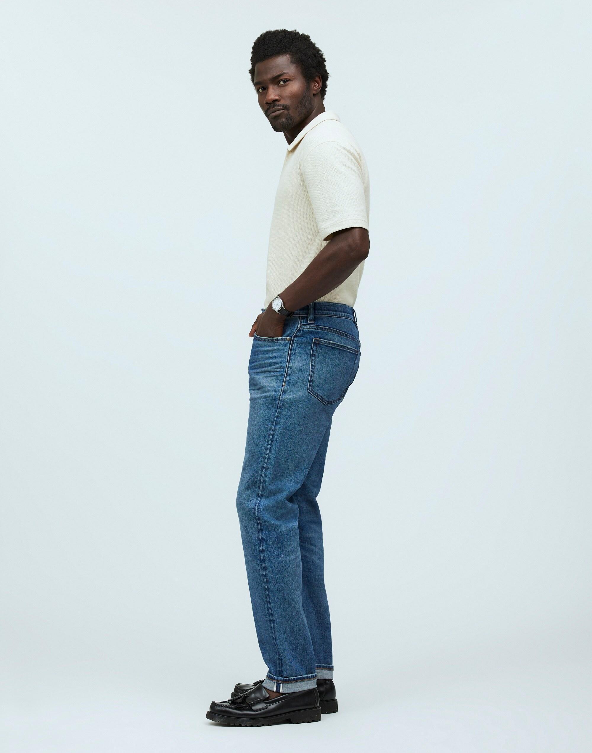 Relaxed Taper Stretch Selvedge Jeans in Barrington Wash Product Image