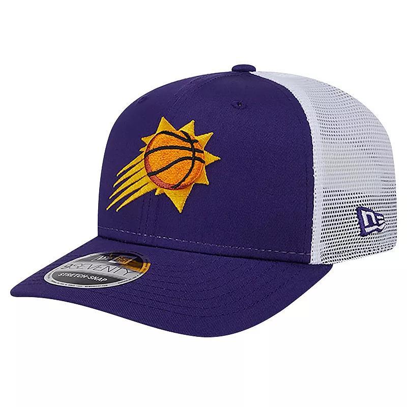 Mens New Era Purple/White Phoenix Suns Trucker 9SEVENTY COOLERA Stretch-Snap Hat Product Image