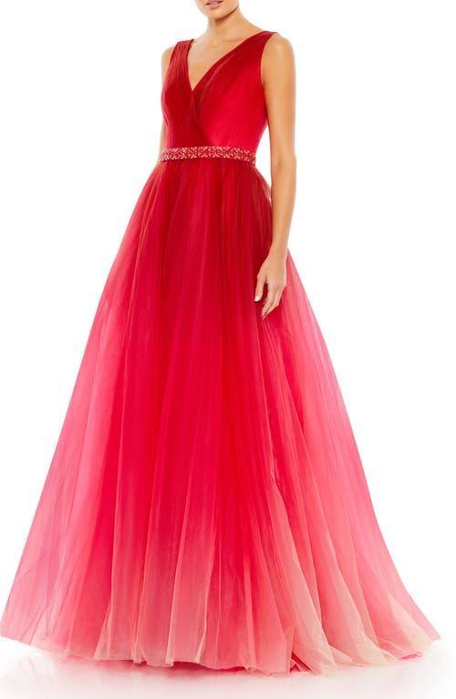 Womens Ombr Tulle Gown Product Image