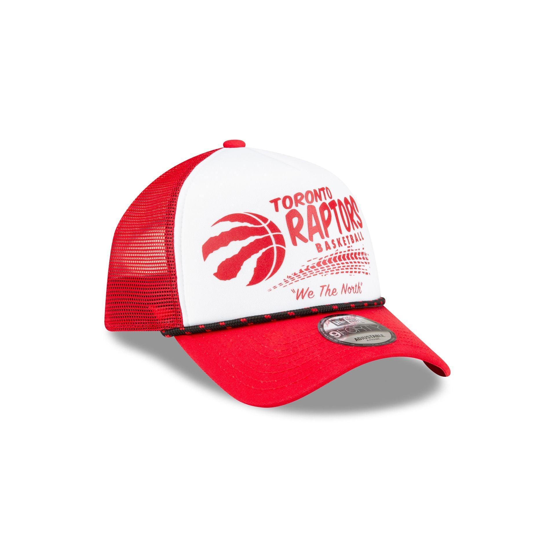 Toronto Raptors 2024 Rally Drive White 9FORTY A-Frame Trucker Hat Male Product Image