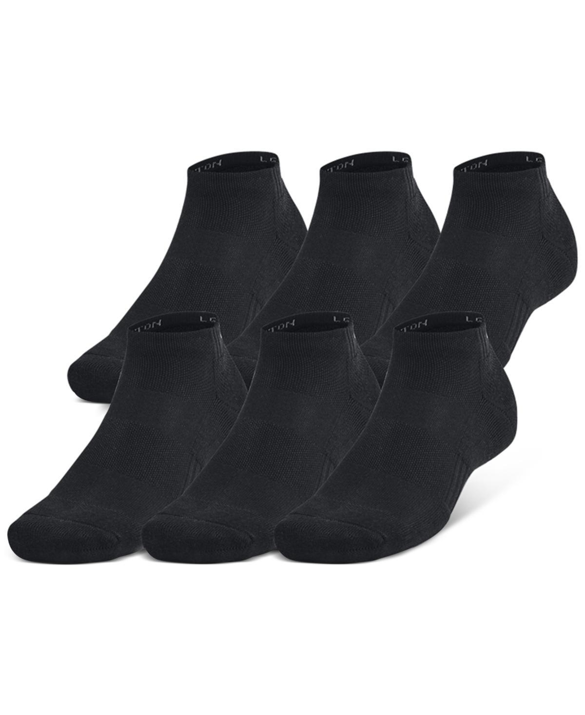 Under Armour Mens Training Cotton 6-Pk. Moisture-Wicking Low-Cut Socks Product Image