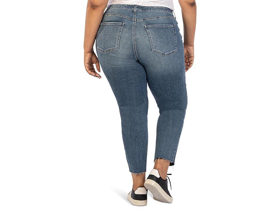 KUT from the Kloth Reese Fab Ab Raw Hem High Waist Ankle Slim Jeans Product Image