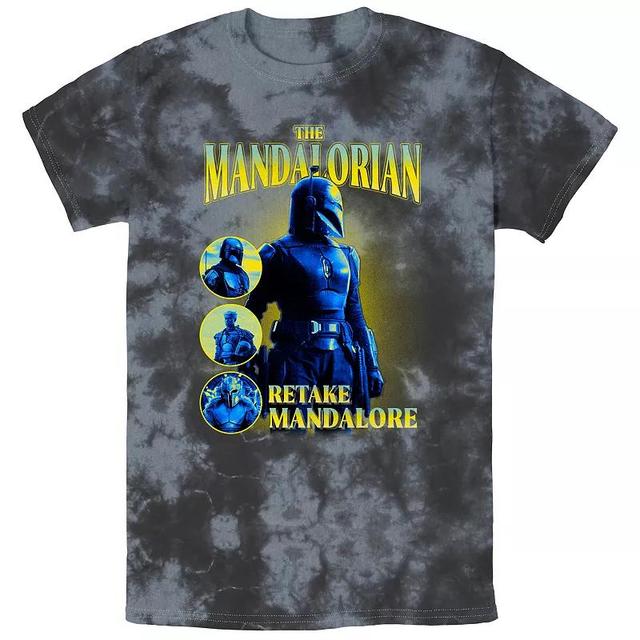 Mens Star Wars The Mandalorian Retake Mandalore Bombard Wash Graphic Tee Grey Product Image