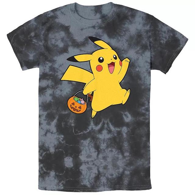 Mens Pokemon Happy Pikachu Trick Or Treat Bombard Wash Graphic Tee Product Image