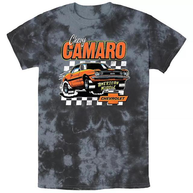 Mens Chevy Camaro American Muscle Bombard Wash Graphic Tee Black Grey Product Image