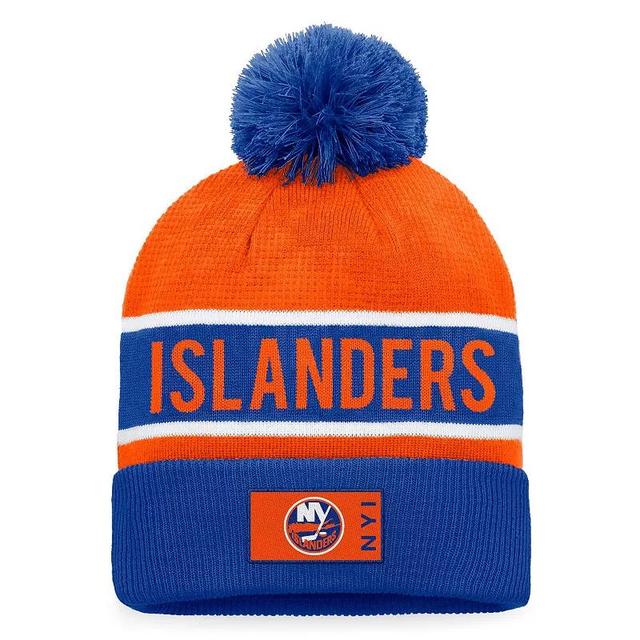 Mens Fanatics Royal New York Islanders Authentic Pro Rink Cuffed Knit Hat with Pom - Royal Product Image