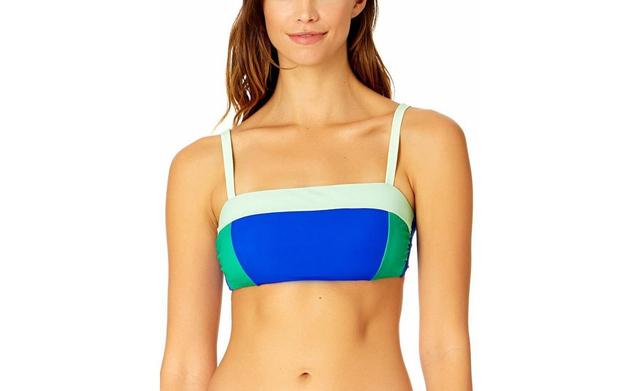 Womens Colorblock Bandeau Bra Swim Top Product Image