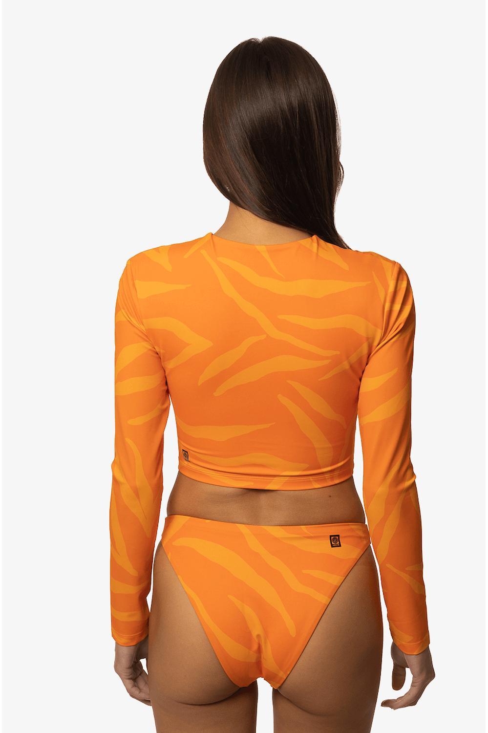 Taranaki Long Sleeved Crop Cut-Out Rashie - Pyramid Female Product Image