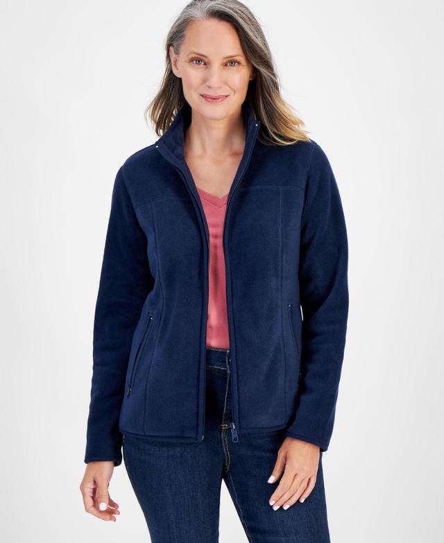 Style & Co Womens Polar Fleece Mock-Neck Jacket, Created for Macys Product Image