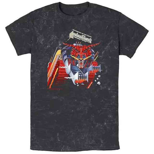 Mens Judas Priest Defenders Of The Fait Mineral Wash Graphic Tee Product Image