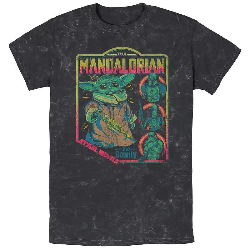 Mens Star Wars The Mandalorian The Child Bounty Comic Cover Bombard Wash Graphic Tee Grey Product Image