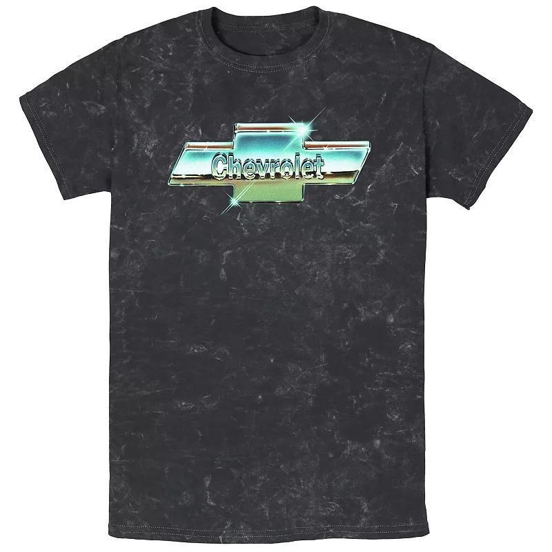 Mens Chevrolet Chrome Logo Mineral Wash Graphic Tee Product Image