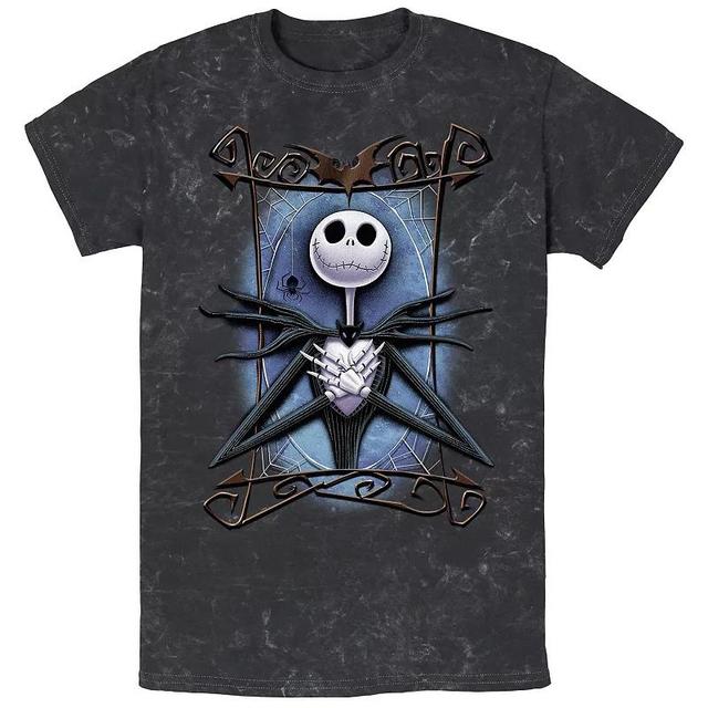 Disneys The Nightmare Before Christmas Jack Spooky Frame Mineral Wash Mens Graphic Tee Product Image