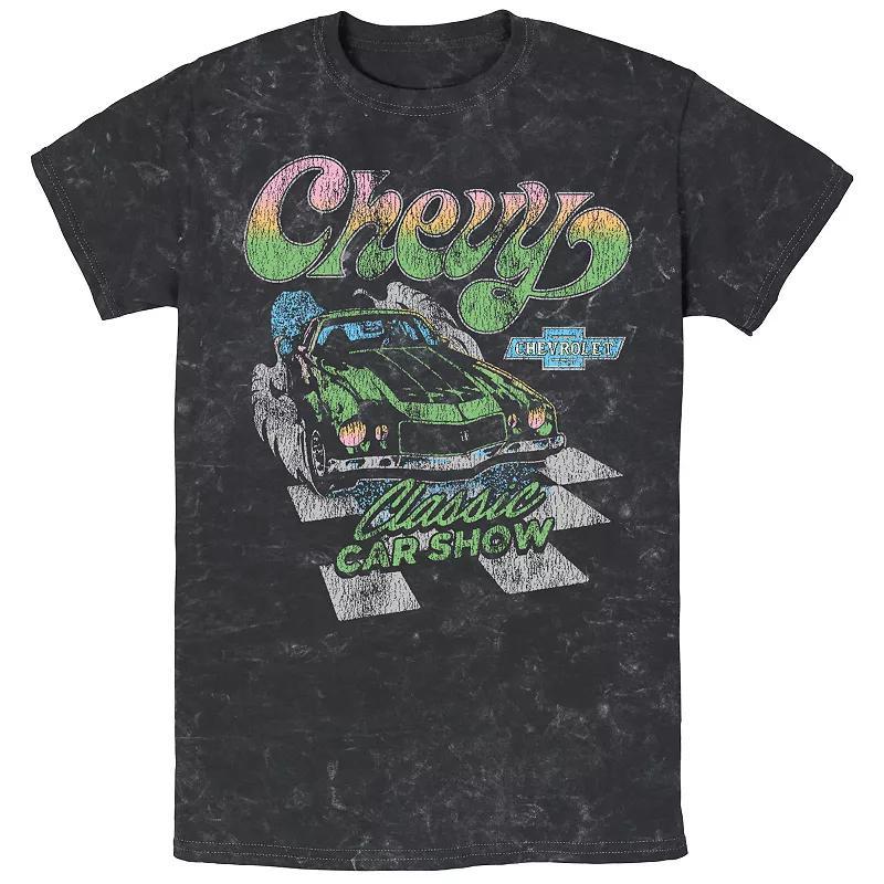 Mens Chevy Classic Car Show Mineral Wash Graphic Tee Product Image