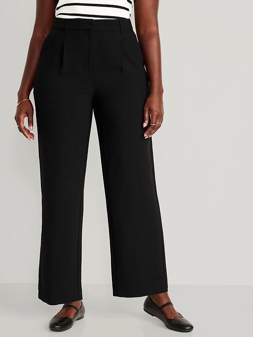 Extra High-Waisted Taylor Wide-Leg Trouser Pants Product Image