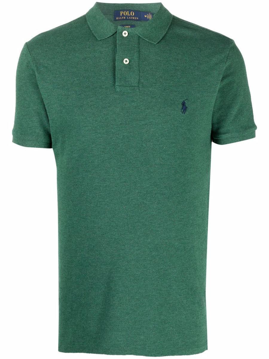 Logo Embroidered Polo Shirt In Green Product Image