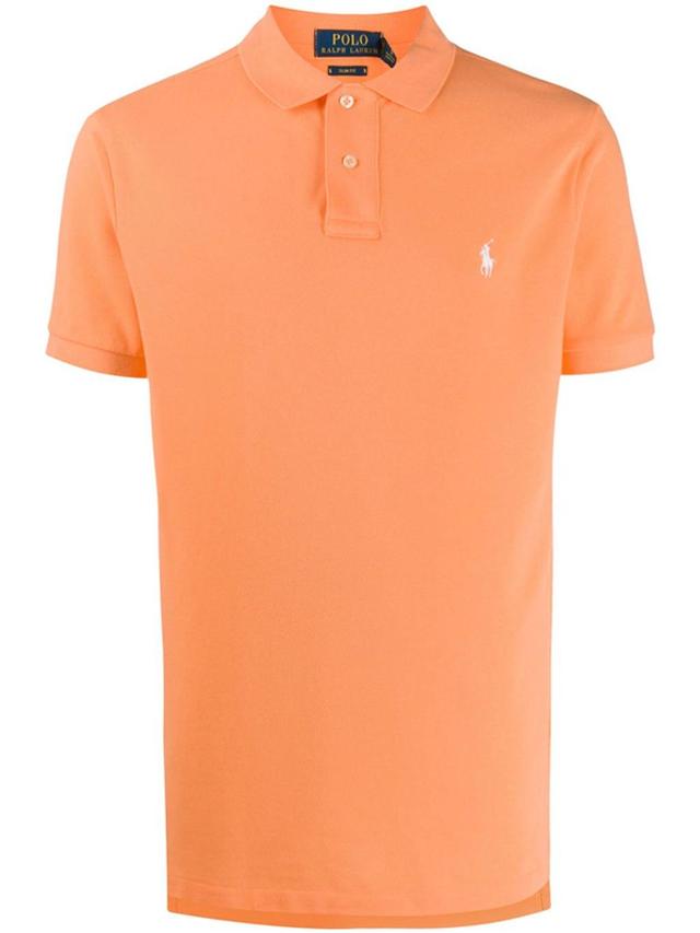 Embroidered Logo Polo Shirt In Orange Product Image