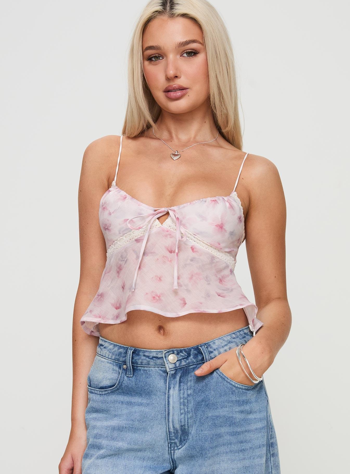 Karta Top White / Pink Product Image