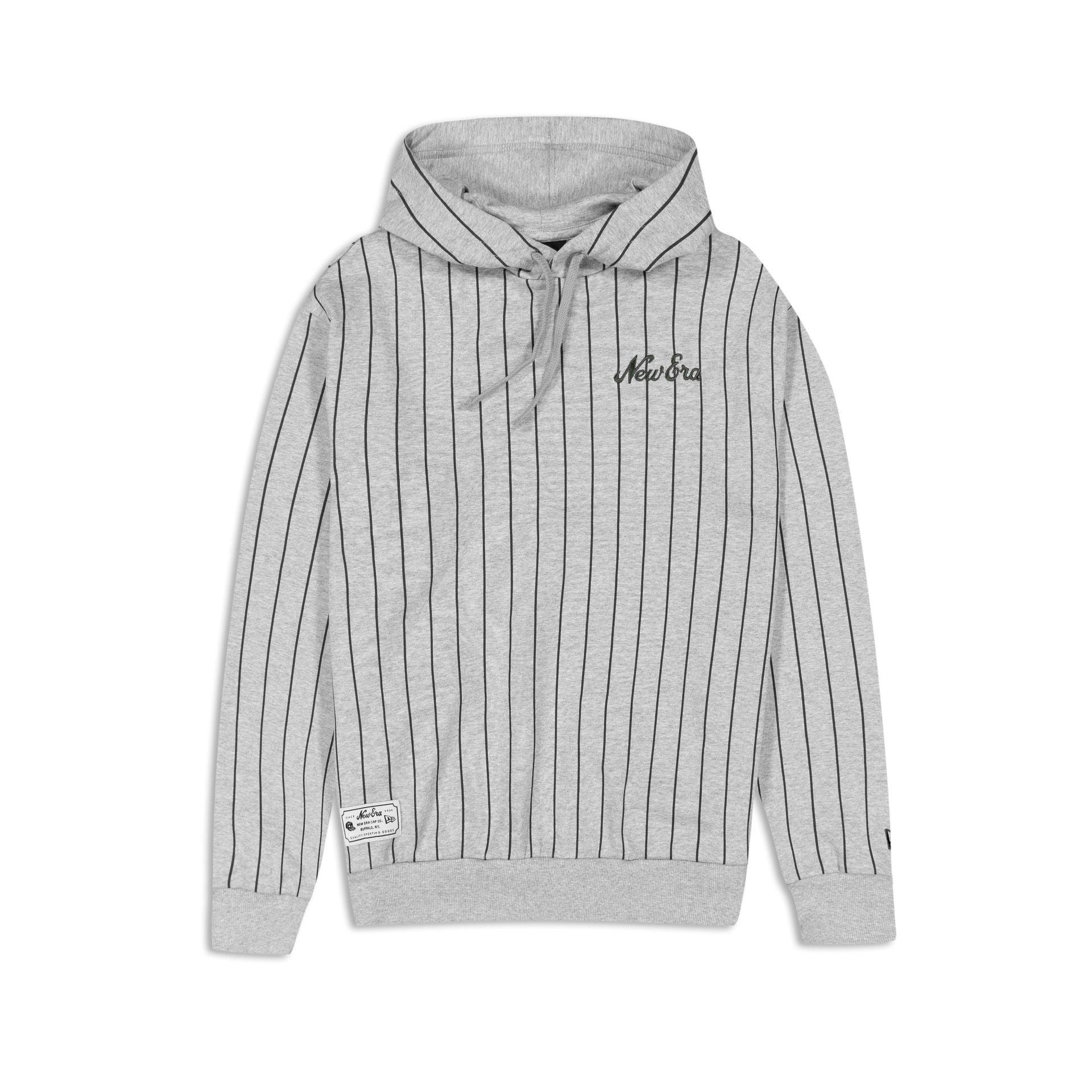 New Era Cap Essential Gray Pinstripe Hoodie Male Product Image