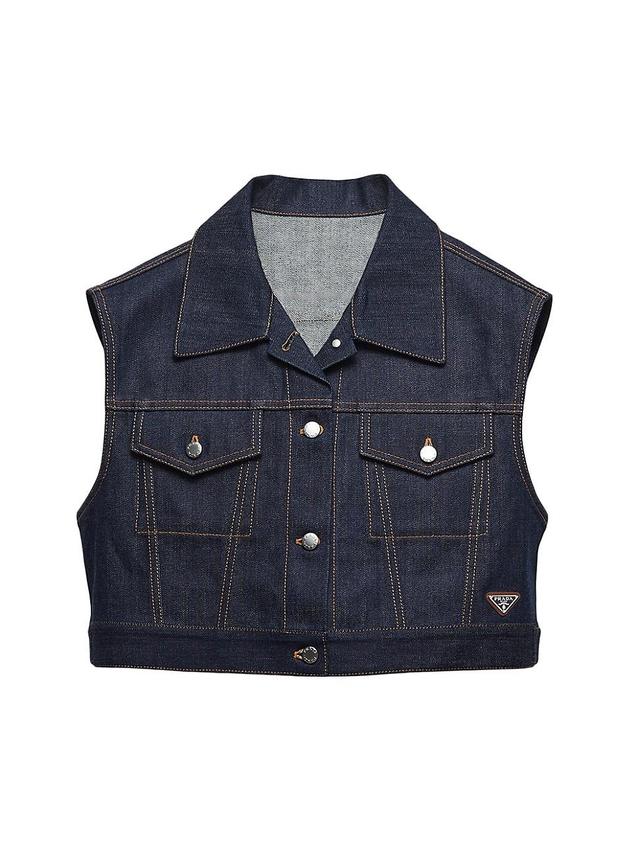 Womens Selvedge Denim Vest Product Image