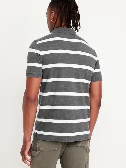 Classic Fit Striped Pique Polo Product Image