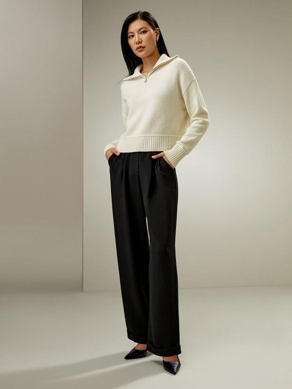 Relaxed Fit Wool-Cashmere Blend Sweater Product Image