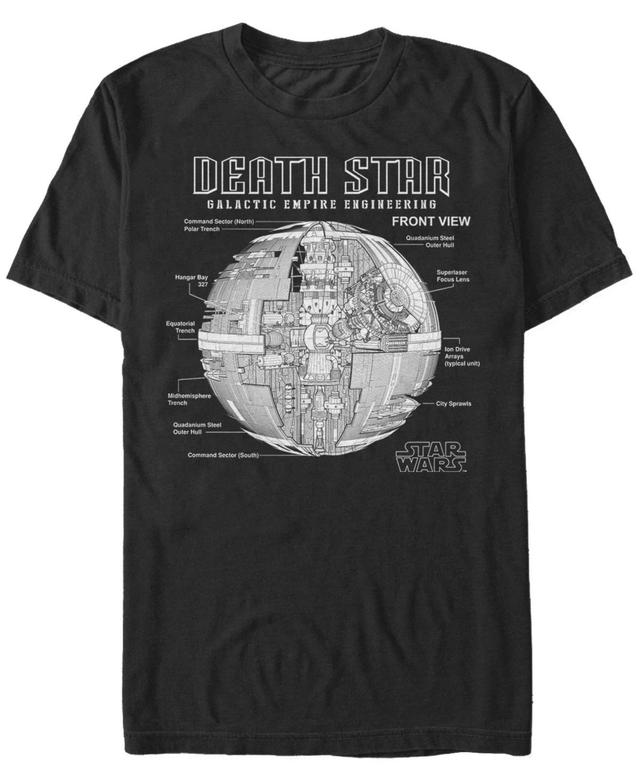 Star Wars Mens Classic Death Star Galactic Engineering Short Sleeve T-Shirt Product Image