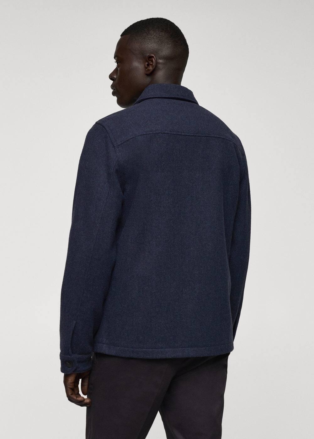 Mango Mens Double-Faced Pockets Detail Wool Overshirt Product Image