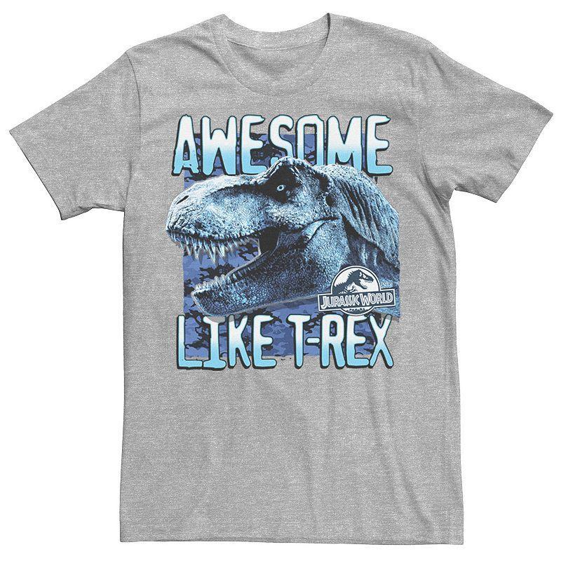 Mens Jurassic World Two Awesome Like T-Rex Tee Athletic Grey Product Image