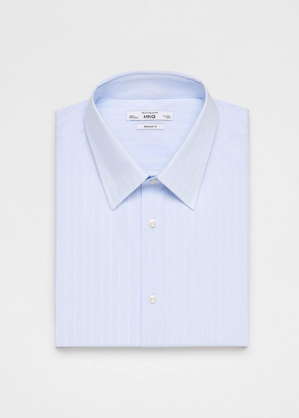 Mango Mens Regular-Fit Cotton Striped Dress Shirt Product Image