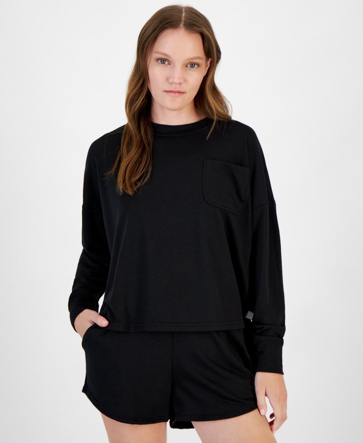 Id Ideology Womens Long-Sleeve Chest-Pocket T-Shirt, Created for Macys product image