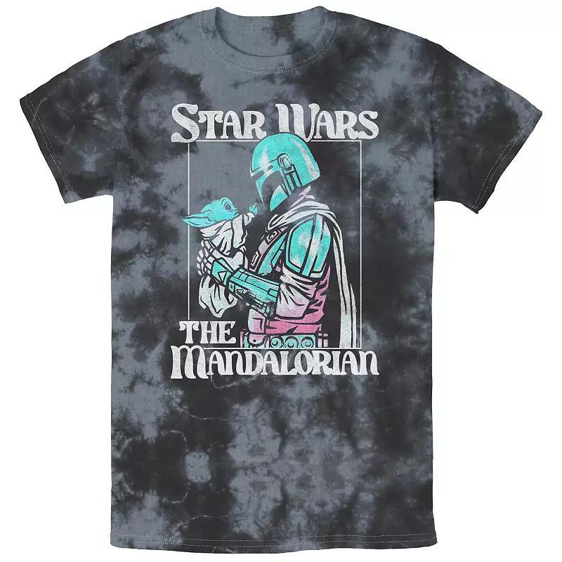 Mens Star Wars The Mandalorian Mando & Grogu Together Graphic Tee Black Grey Product Image