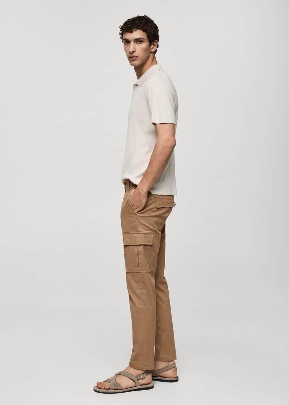 MANGO MAN - Slim-fit cotton cargo pants beigeMen Product Image