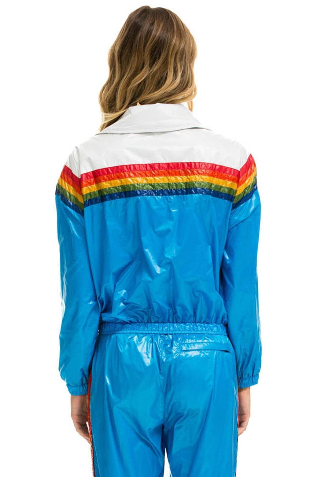 5 STRIPE WINDBREAKER - VINTAGE WHITE // DRESDEN GLOSSY Female Product Image