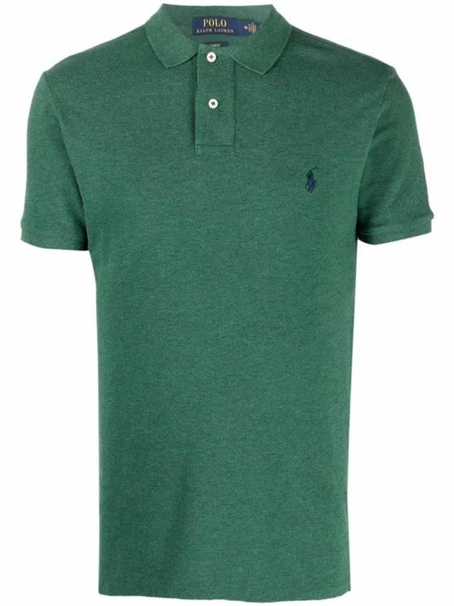 Logo Embroidered Polo Shirt In Green Product Image