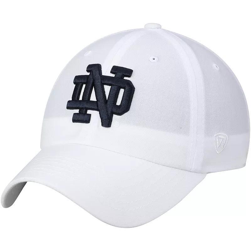 Mens White Notre Dame Fighting Irish Staple Adjustable Hat Product Image