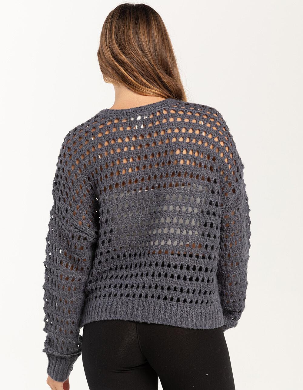 FULL TILT Essentials Open Knit Womens Pullover Sweater Product Image